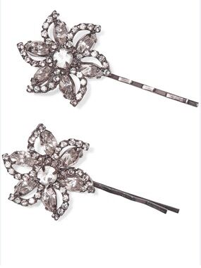 Jennifer Behr Floral Swarovski Crystals Bobby Pins Wedding